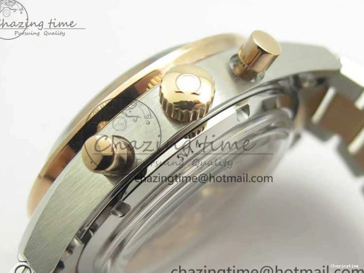 0327 Thermal Speedmaster ’57 Co-Axial SS RG OMF 1:1 Best Edition White Dial On SS RG Bracelet A9300 (Free Leather Strap) 8074